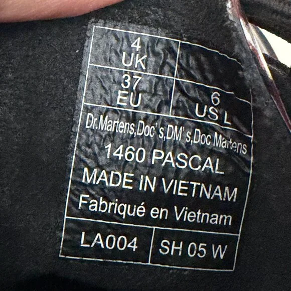 Dr. Martens 1460 Pascal Floral Lace‑Up Boots Women's Black Floral Leather Size:6 - Picture 10 of 14